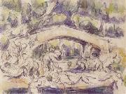 Paul Cezanne Bathers Beneath a Bridge Sweden oil painting artist
